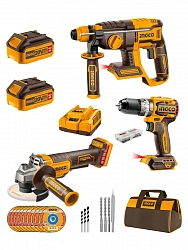 Набор аккумуляторного инструмента 3 шт 20В (2) INGCO COSLI240202 INDUSTRIAL