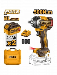 Бесщеточный ударный гайковерт Li-ion 20B INGCO CIWLI2050 INDUSTRIAL