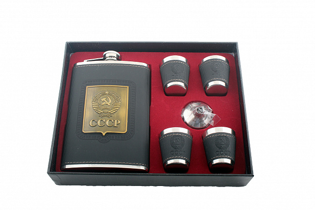 Набор подар.Фляга+стопки арт.D-07