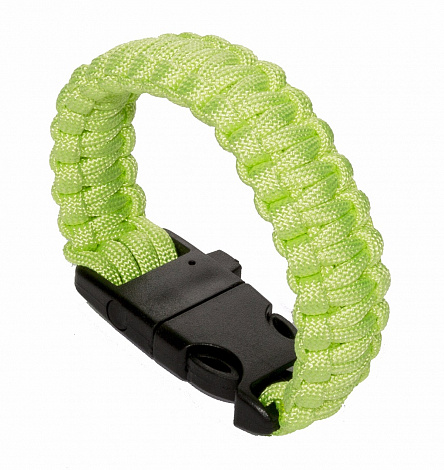Paracord bracelet with buckle, lime