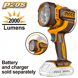 Аккумуляторная лампа 20В, 2000 Лм (8) INGCO CWLI2088 INDUSTRIAL