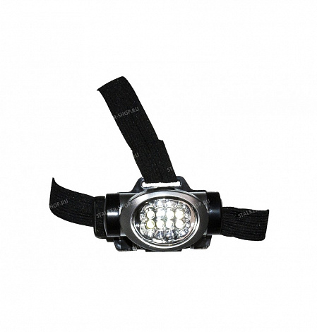 Фонарь налобный 8 LED, металик